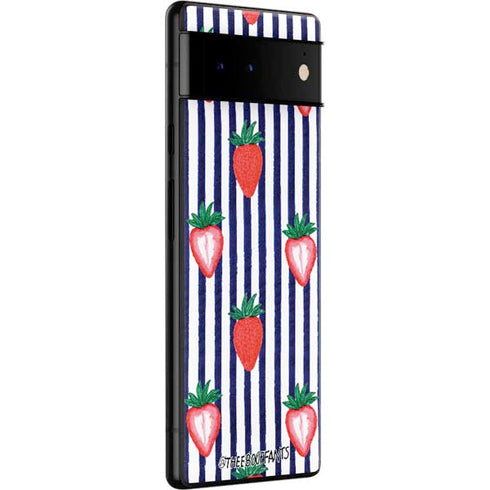 Bouffants and Broken Hearts Strawberries and Stripes Google Pixel 6 Pro Skin